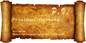 Privigyei Veronika névjegykártya